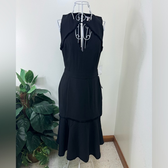 Nordstrom Harlyn Black Cut Out Drop Waist Cocktail Dress, Small, NWT - Picture 1 of 7